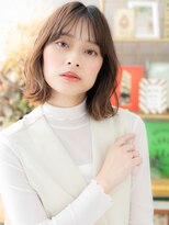 カバーヘア ブリス 北浦和(COVER HAIR bliss)&nbsp;韓国風イヤリングカラー外ハネくびれミディa北浦和20代30代40代!