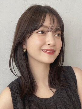 ノイ(noi) 顔周りレイヤーカットくびれヘアミルクティーベージュカラー