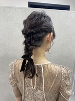 リュンヌ(Lune)&nbsp;お呼ばれヘアアレンジ×ベロア紐