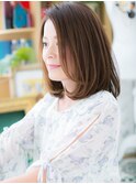 アシンメトリー内巻きワンカールワンレンボブc5大宮30代40代50代