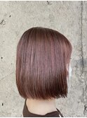 切りっぱなしボブ×オレンジレッド