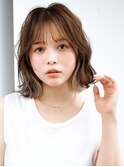 20代30代大人かわいいナチュラル暗髪ゆるめパーマヘア