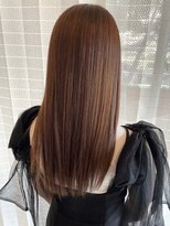ヘアーアンドスパ フェリーチェ ミチ 野田屋町店(HAIR&SPA felice MICHI) 【feliceMICHI 豊田希美】 ロングヘア マロンベージュ レイヤー