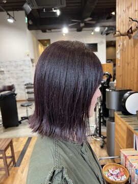 ディッシュ 五反田(dish) バイオレットピンク/ブリーチなし/ボブ☆五反田美容室