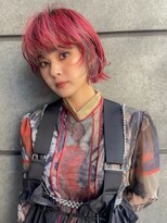 ネオリーブアイム 横浜西口店(Neolive aim)&nbsp;ボブルフインナーカラーワインレッド横浜【成田】