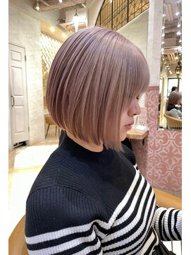 ロンドローズ 名古屋(Lond damaskRose) 顔周り ダブルカラー 名駅 ブリーチ 髪質改善 ボブ 韓国270