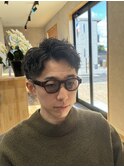 アップバングパーマ