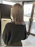 【下田】ダブルカラー切りっぱなし外はねボブグレージュカラー