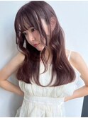 大人可愛いガーリーヘア　ピンクラベンダー