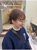 マッシュショート×まろやかベージュ