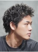 佐賀スパイキーショートビジネスショートツイストパーマフェード