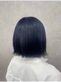 ブリーチ１回ネイビーブルーカラー♪