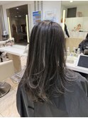 レイヤースタイル×シルバーメッシュ