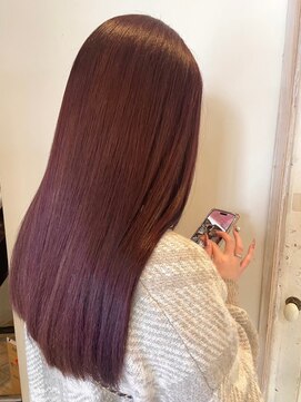 ピンキーウエスト 福島*ブリーチなしダブルカラー白髪ぼかし*小顔カット縮毛矯正