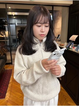 モカグレージュ×小顔レイヤー▽福永