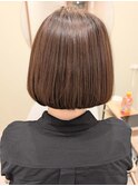 髪質改善カラーで艶ミニボブ｜Blono