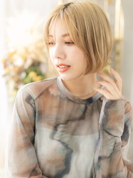 カバーヘアアンドスパ ブリス 浦和(COVER HAIR&SPA bliss) 小顔丸みボブレイヤーショート全頭ブリーチc7浦和20代30代40代
