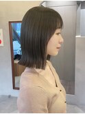 大人ガーリー/タッセルボブ/韓国顔周り/似合わせ/オリーブグレー