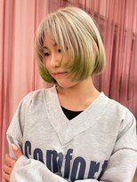 キャパサウス 春日 大野城店(CAPA south)&nbsp;裾カラー エンドカラー グリーンカラー ホワイトベージュ 20代