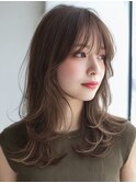 ミディアムレイヤー白髪ぼかしカラー３０代４０代５０代６０代