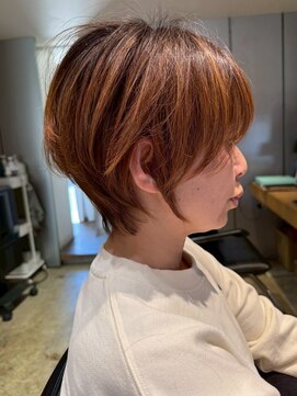 ナチュラル ヘアーデザイニング(Natural hair designing) 大人ショートボブ/丸みボブ/エイジングケア/オレンジブラウン