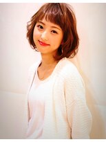 クレア本厚木(CREA) シースルーバング 大人可愛い ふわロブ