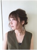ボブヘアーアレンジ☆おくれ毛風