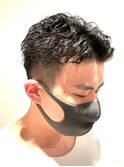 くせ毛風パーマメンズベリーショート☆ビジネスツーブロック
