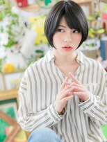 カバーヘア ブリス 戸田公園西口店(COVER HAIR bliss) アッシュブラック前下がりボブショートc4戸田公園20代30代40代!