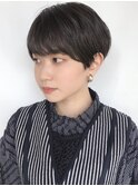 【モリオ原宿】黒髪ベリーショート前髪ありマッシュショート
