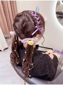 編みかけツインテール