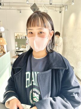 フィグバイアルテフィーチェ(fig by artefice) インナーカラー　ミルクティーベージュ　外ハネボブ