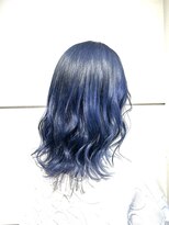 ルー(loup)&nbsp;コバルトブルー/ブリーチ/ダブルカラー/ブルーカラー/福岡/天神