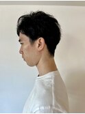 【soy-kufu】MEN'S HAIR束感マッシュパーマアッシュブラック