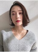 黒髪/グレーベージュ/レイヤーロング/前髪パーマ[鹿児島駅]