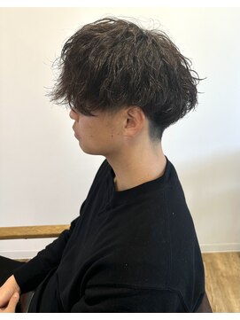 アメラボ 平針店(AmeLab) 【緩めツイストスパイラルパーマ】マッシュ 刈り上げ 黒髪
