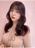 ピンク/レイヤー/カラー/カット/韓国/渋谷