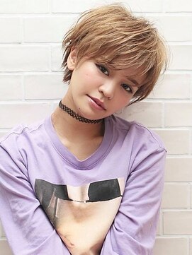 アグ ヘアー アソル  都城東町店(Agu hair athol) 《Agu hair》小顔かわいいハイトーンマニッシュショート