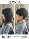 大人ショートヘア×骨格矯正カット