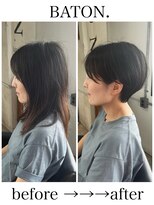 バトン(BATON)&nbsp;大人ショートヘア×骨格矯正カット