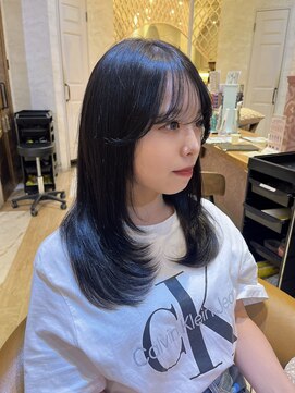 ロンドローズ 名古屋(Lond damaskRose) 顔周り ボブ 韓国 レイヤー ダブルカラー 名駅 リタッチ 430