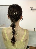 【Three/萩原/大分】結婚式お呼ばれ/玉ねぎヘア/アップ