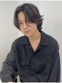 ニュアンスパーマ　毛流れパーマ　センターパート　MOMO