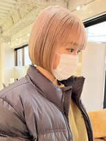 デート 下北沢(DATE) 下北沢タッセルボブデザインカラー切りっぱなしボブミディアム◆