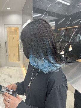 ラピス 渋谷本店(Lapis) インナーカラー/シールエクステ/髪質改善/ホワイトブルーカラー