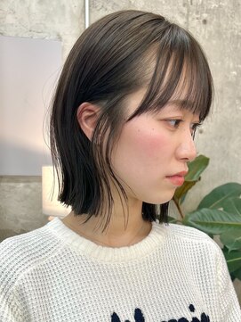 ノード(NODE) 栄透明感カラー耳掛けボブスタイル