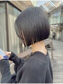 似合わせカット ボブヘア 縮毛矯正 ミニボブ 切りっぱなしボブ
