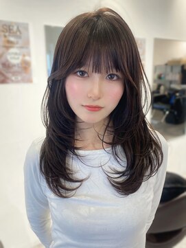 シー(SEA) ザクザクレイヤーカット/グレージュカラー