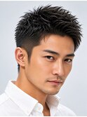 爽やかアップバングショート