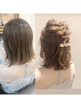 グランドライン(GRAND LINE) GRANDLINE 千崎聖太　パーティーアレンジふんわりハーフアップ